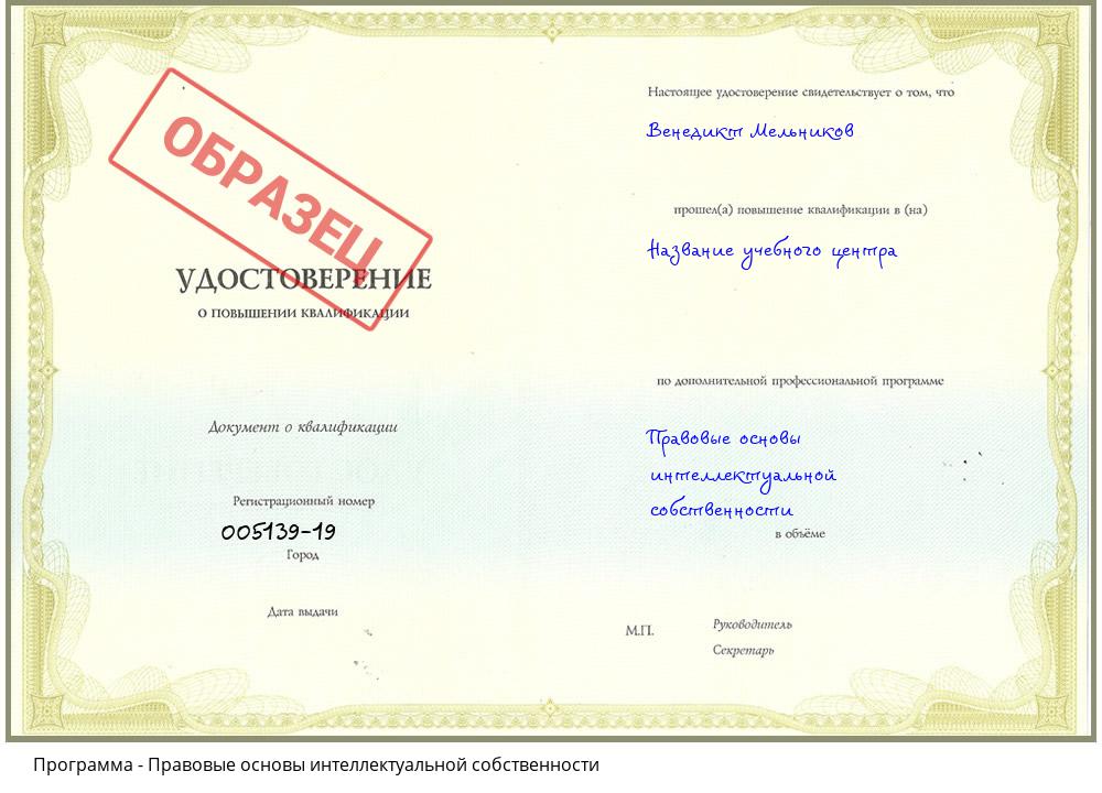 Правовые основы интеллектуальной собственности Хабаровск
