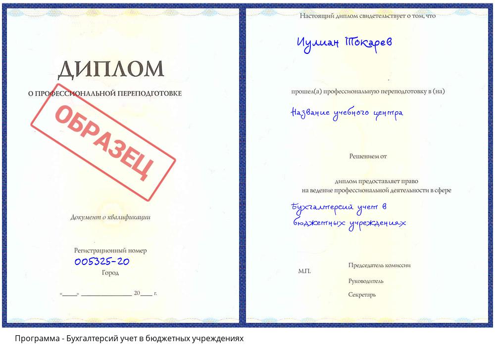 Бухгалтерсий учет в бюджетных учреждениях Хабаровск