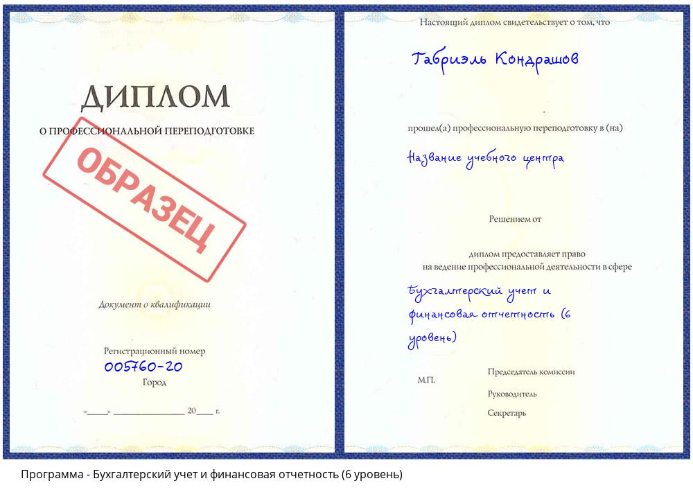 Бухгалтерский учет и финансовая отчетность (6 уровень) Хабаровск