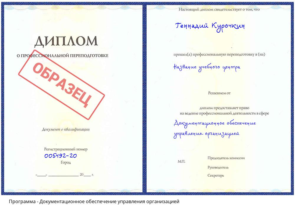 Документационное обеспечение управления организацией Хабаровск