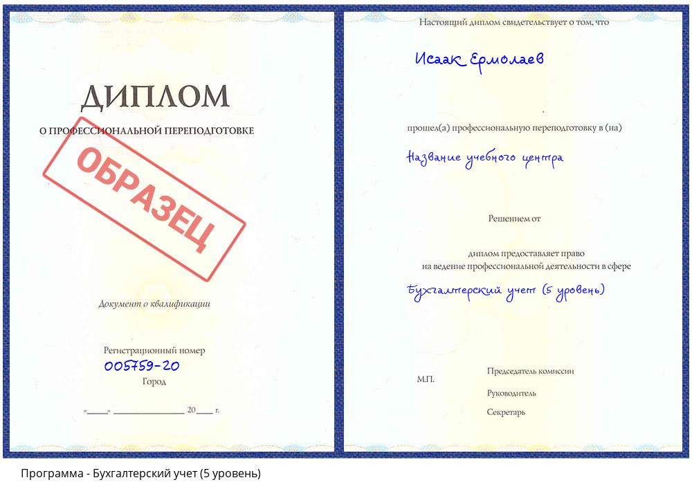 Бухгалтерский учет (5 уровень) Хабаровск